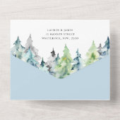 Rustige Waterverf Buurdenweddenschap All In One Uitnodiging (Achterkant)