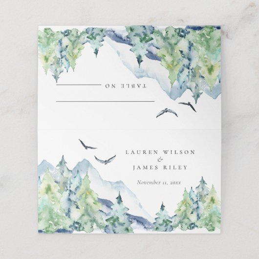 Rustige Waterverf Buurdenweddenschap Plaatskaartje (Buitenkant ongevouwen)