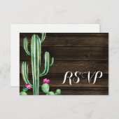 Rustige Waterverf Cactus Barn Wood RSVP (Voorkant / Achterkant)