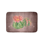 Rustige Waterverf Cactus Oranje ventilator Badmat (Voorkant)