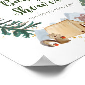 Rustige Waterverf Camper Baby shower Welkomstteken Poster (Hoek)