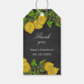 Rustige waterverf citroenkarton bedankt cadeaulabel (Voorkant)