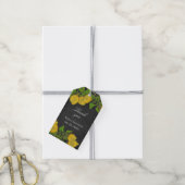 Rustige waterverf citroenkarton bedankt cadeaulabel (Met Touw)