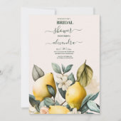 Rustige Waterverf Citrus Bridal Uitnodiging (Voorkant)