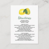 Rustige Waterverf Citrus Lemon Wedding Informatiekaartje (Voorkant)