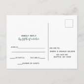 Rustige Waterverf Citrus Lemon Wedding RSVP Kaart (Achterkant)
