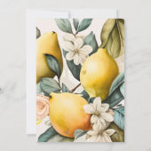 Rustige Waterverf Citrus Wedding Invitation Kaart (Achterkant)