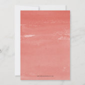 Rustige Waterverf Coral Blue Beach Vrijgezellenfee Kaart (Achterkant)