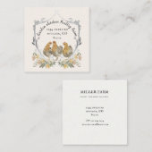 rustige waterverf crest farmhouse visitekaartje (Voorkant / Achterkant)