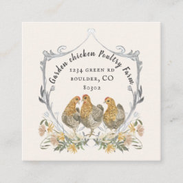 rustige waterverf crest farmhouse visitekaartje