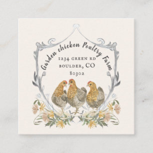 rustige waterverf crest farmhouse visitekaartje