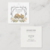 rustige waterverf crest farmhouse visitekaartje (Voorkant / Achterkant)