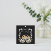 rustige waterverf crest farmhouse visitekaartje (Staand voorkant)