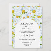 Rustige Waterverf Daisy Wedding Uitnodiging (Voorkant)