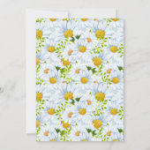 Rustige Waterverf Daisy Wedding Uitnodiging (Achterkant)