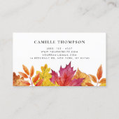 Rustige Waterverf die in de herfst valt Visitekaartje (Achterkant)