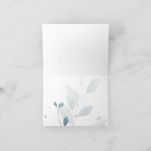 Rustige Waterverf Dusty Blue Hartelijk dank Bedankkaart (Binnen)