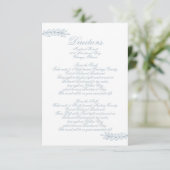 Rustige Waterverf Dusty Blue Natuur Leafy Wedding Informatiekaartje (Staand voorkant)