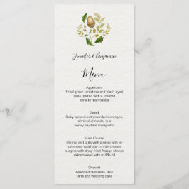 Rustige Waterverf eikenbladeren en eikels | Menu