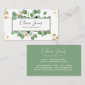 Rustige waterverf eucalyptus boho professional visitekaartje (Voorkant / Achterkant)