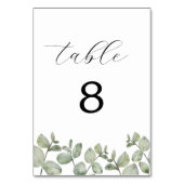 Rustige Waterverf Eucalyptus bruiloft Kaart (Achterkant)