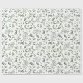 Rustige Waterverf Eucalyptus en patronen voor mest Cadeaupapier (Vlak)