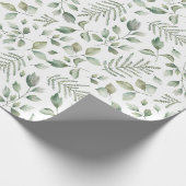 Rustige Waterverf Eucalyptus en patronen voor mest Cadeaupapier (Hoek)