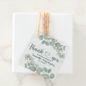 Rustige Waterverf Eucalyptus Greenery Hartelijk da Bedankjes Labels (In situ)