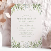 Rustige Waterverf Eucalyptus Greenery Wedding Kaart