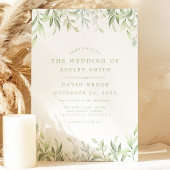 Rustige Waterverf Eucalyptus Greenery Wedding Kaart