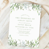 Rustige Waterverf Eucalyptus Greenery Wedding Kaart