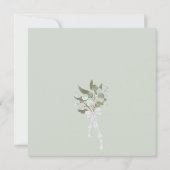 Rustige Waterverf Eucalyptus & Greenery Wedding Kaart (Achterkant)