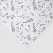 Rustige Waterverf Eucalyptus Leaf Pattern Tissuepapier (Detail)