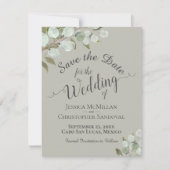 Rustige Waterverf Eucalyptus Leaves Sage Wedding Save The Date (Voorkant)
