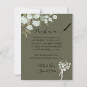 Rustige Waterverf Eucalyptus Leaves Sage Wedding Save The Date (Achterkant)