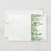 Rustige Waterverf Eucalyptus Leaves Wedding RSVP C Kaartje (Achterkant)