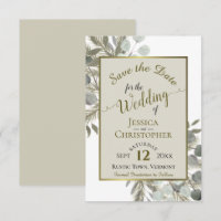 Rustige Waterverf Eucalyptus & Pine Taupe Wedding
