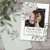 Rustige Waterverf Eucalyptus Square Photo Weddensc Save The Date