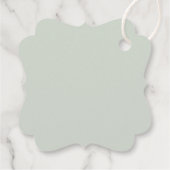 Rustige Waterverf Eucalyptus Weddenschap Hartelijk Bedankjes Labels (Achterkant)