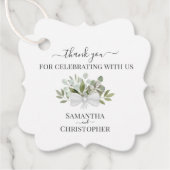 Rustige Waterverf Eucalyptus Weddenschap Hartelijk Bedankjes Labels (Voorkant)