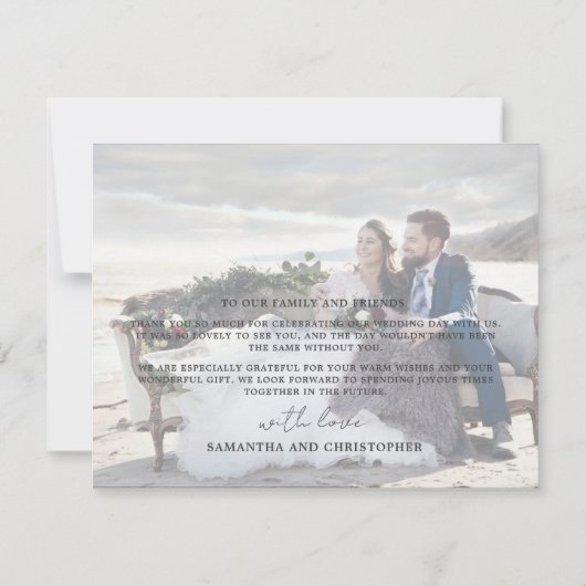 Rustige Waterverf Eucalyptus Wedding Bedankkaart (Achterkant)