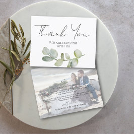 Rustige Waterverf Eucalyptus Wedding Bedankkaart