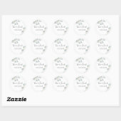 Rustige Waterverf Eucalyptus Wedding Ronde Sticker