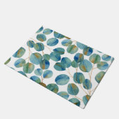 Rustige Waterverf Eucalyptusbladeren Deurmat (Schuin)