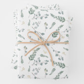 Rustige Waterverf Eucalyptusbladeren Inpakpapier Vel (In situ)