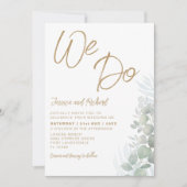 Rustige Waterverf Eucalyputus Sage Green Wedding Kaart (Voorkant)