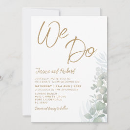 Rustige Waterverf Eucalyputus Sage Green Wedding Kaart