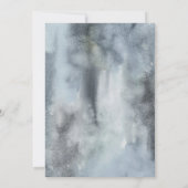 Rustige Waterverf Evergreen Mountain Wedding Invit Kaart (Achterkant)