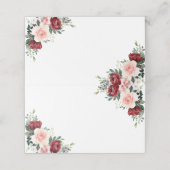 Rustige Waterverf Floral Blank Folded Place Card Plaatskaartje (Buitenkant ongevouwen)