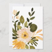 Rustige Waterverf Floral Blush Pink Vrijgezellenfe Kaart (Achterkant)